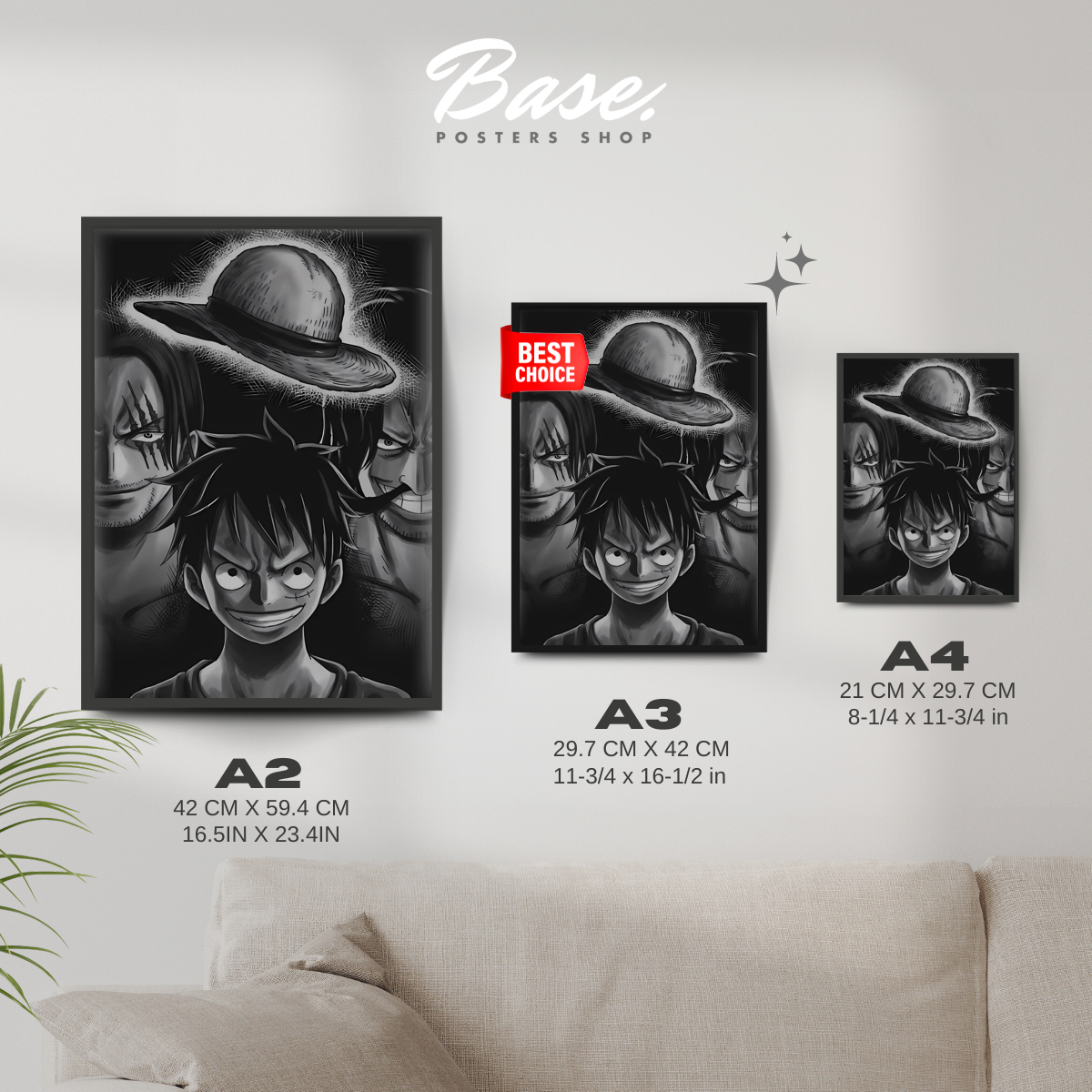 ONE PIECE LUFFY DRAW BLACK AND WHITE