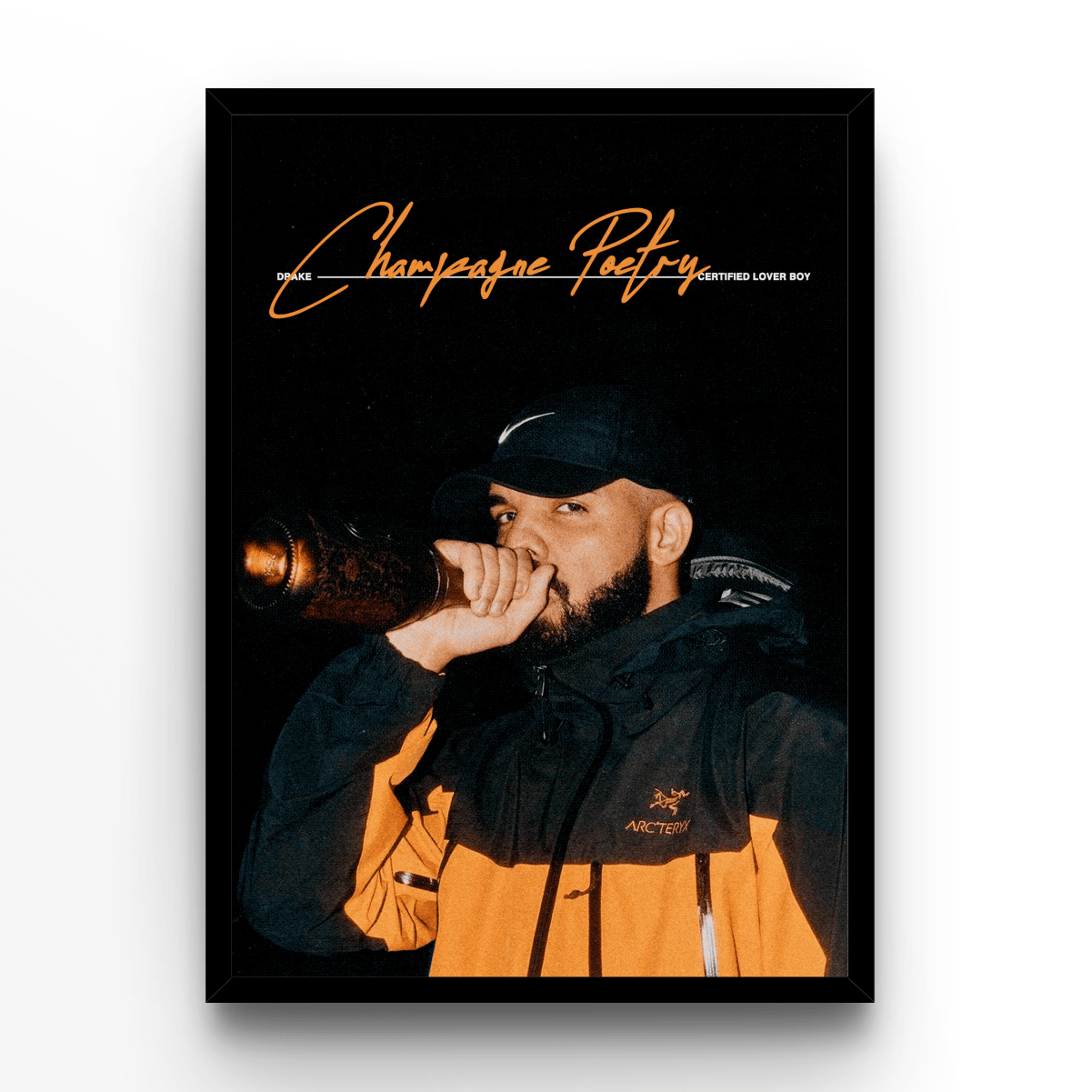 Drake Champagne Poetry - A4, A3, A2 Posters Base - Poster Print Shop / Art Prints / PostersBase