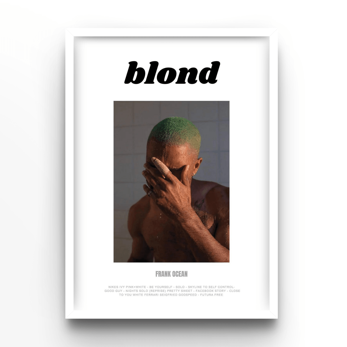 Frank Ocean White - A4, A3, A2 Posters Base - Poster Print Shop / Art Prints / PostersBase