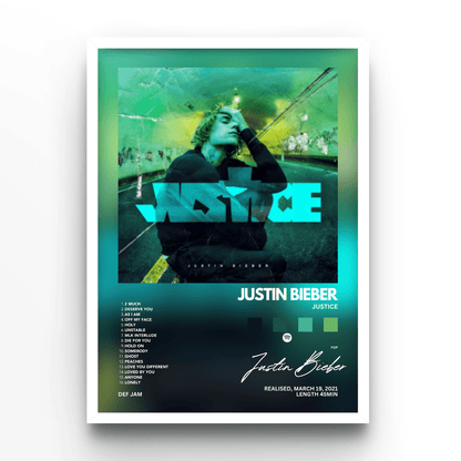 Justin Bieber Album - A4, A3, A2 Posters Base - Poster Print Shop / Art Prints / PostersBase