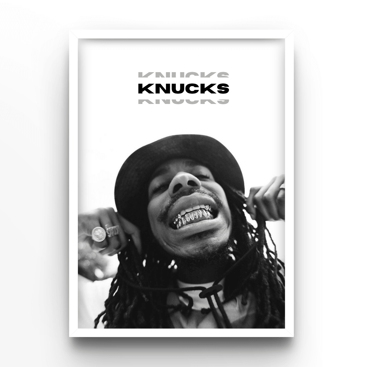 Knucks B&W - A4, A3, A2 Posters Base - Poster Print Shop / Art Prints / PostersBase