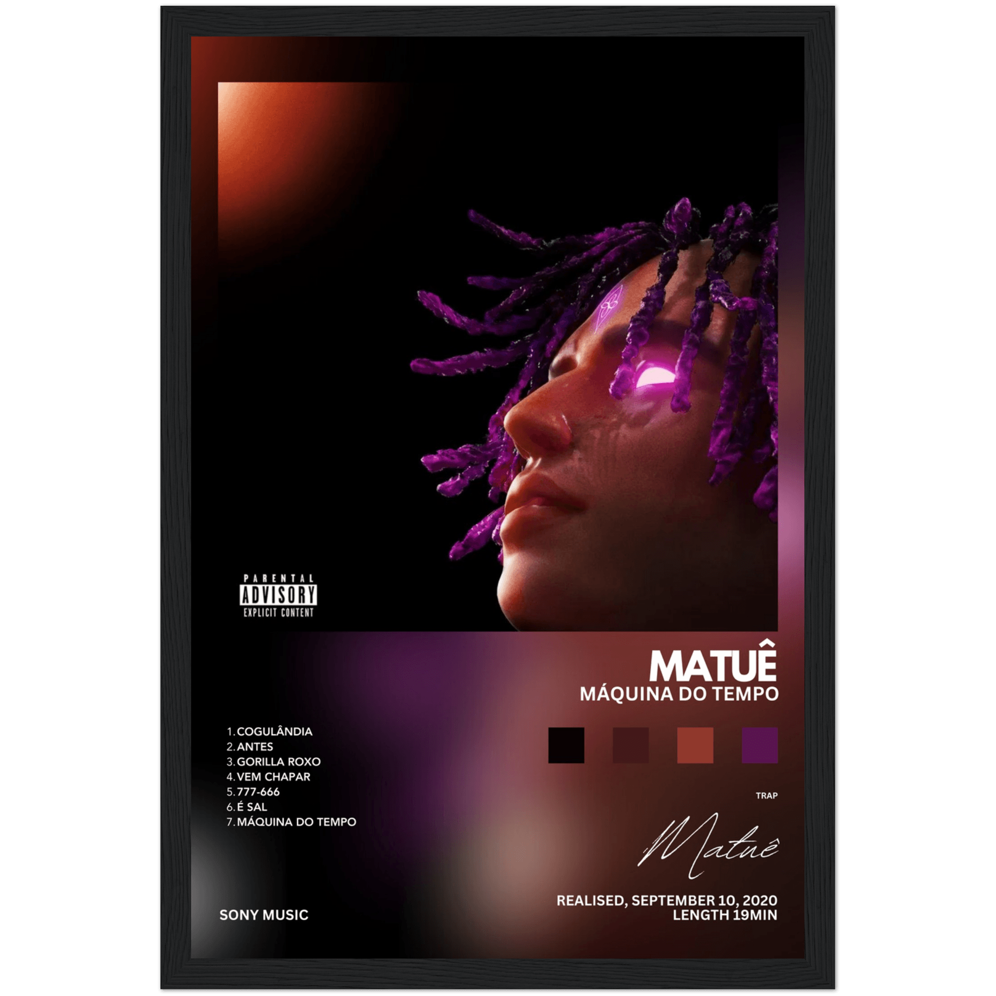 Matuê Máquina do Tempo - A4, A3, A2 Posters Base - Poster Print Shop / Art Prints / PostersBase