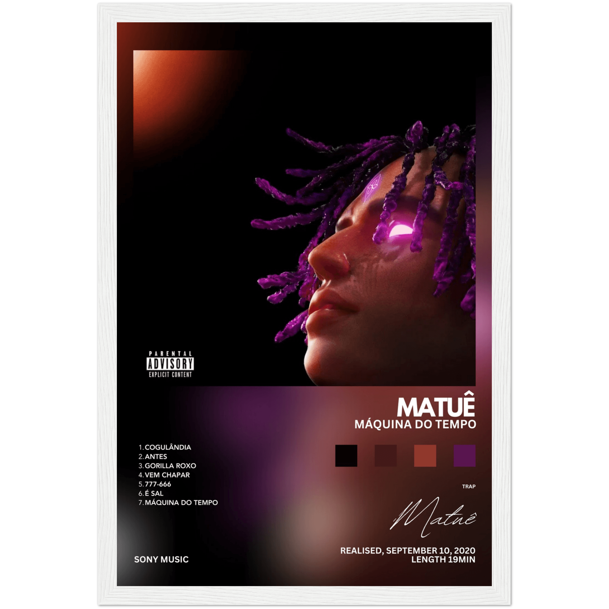 Matuê Máquina do Tempo - A4, A3, A2 Posters Base - Poster Print Shop / Art Prints / PostersBase