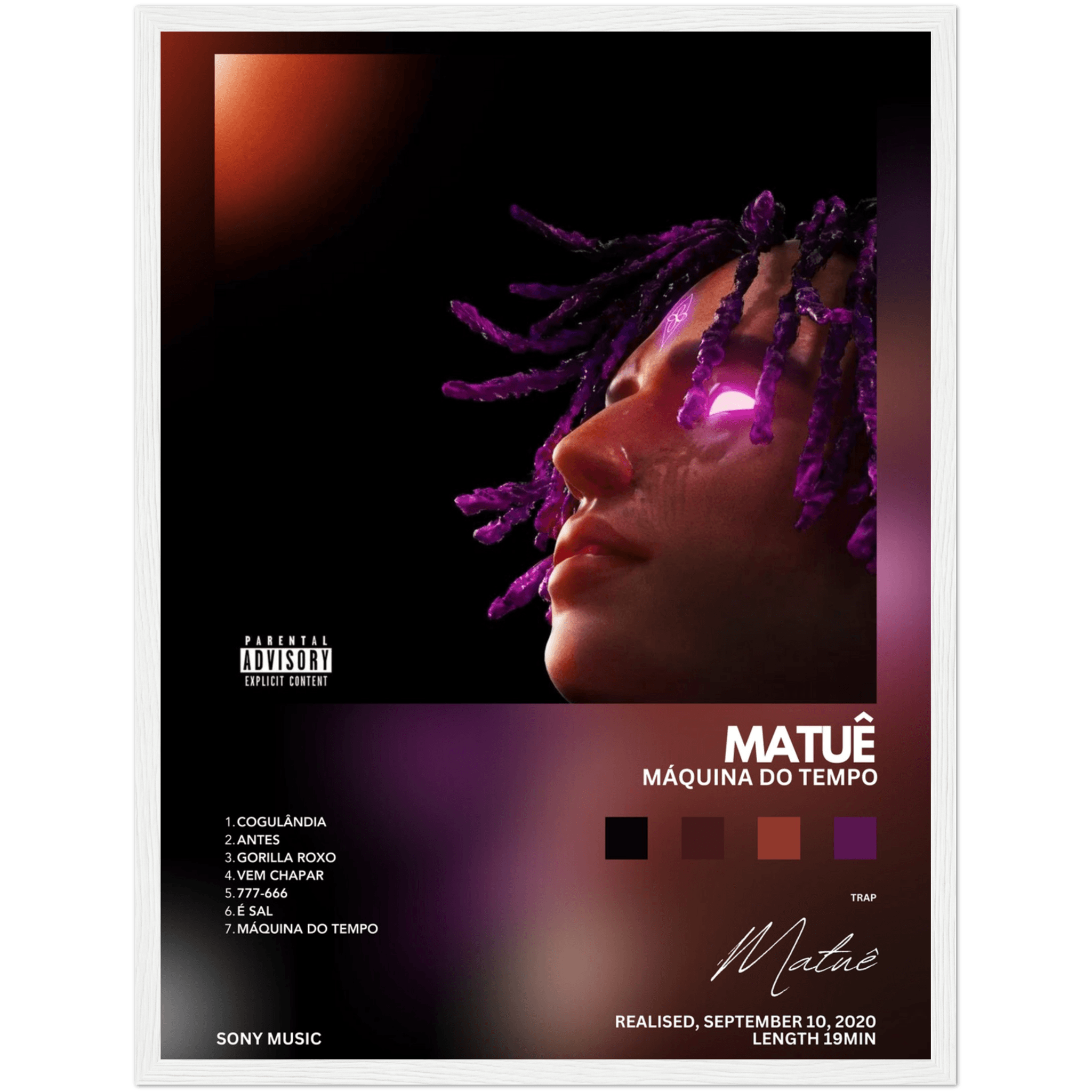 Matuê Máquina do Tempo - A4, A3, A2 Posters Base - Poster Print Shop / Art Prints / PostersBase