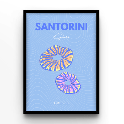 Santorini - A4, A3, A2 Posters Base - Poster Print Shop / Art Prints / PostersBase