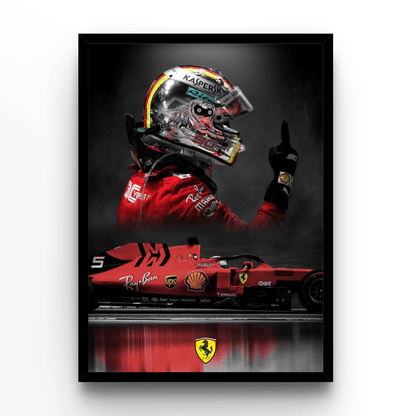 Sebastian Vettel 2 - A4, A3, A2 Posters Base - Poster Print Shop / Art Prints / PostersBase