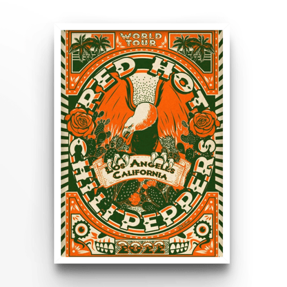 Red Hot Chili Peppers California - A4, A3, A2 Posters Base - Poster Print Shop / Art Prints / PostersBase